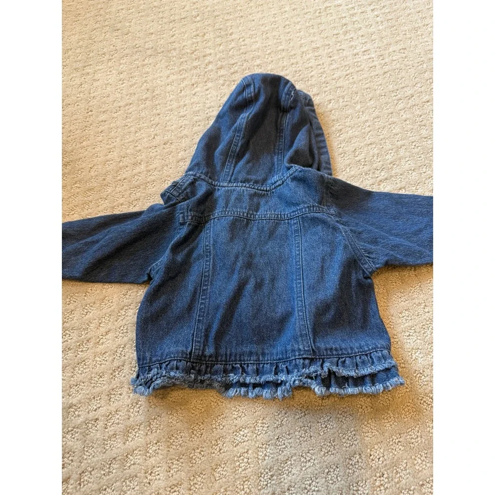 Koala Kids hooded jean‎ jacket size 6 / 9 months cotton